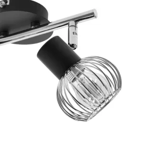 Nástenná lampa Oslo strip e14 čierna/chróm