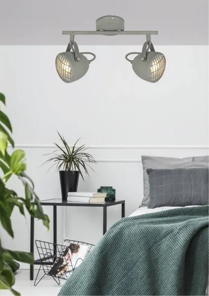 Nástenná lampa 2X50W GU10 betónovo sivá PENT