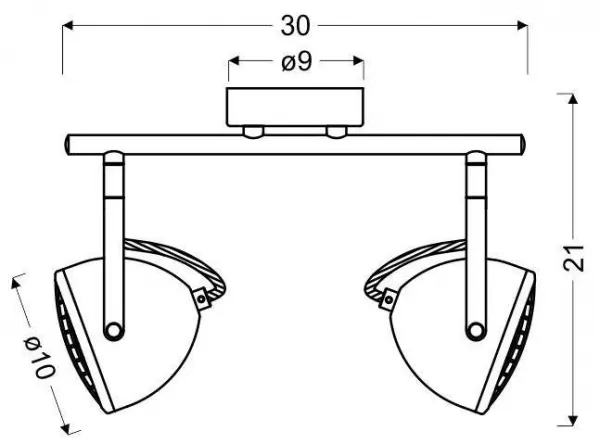 Nástenná lampa 2X50W GU10 betónovo sivá PENT