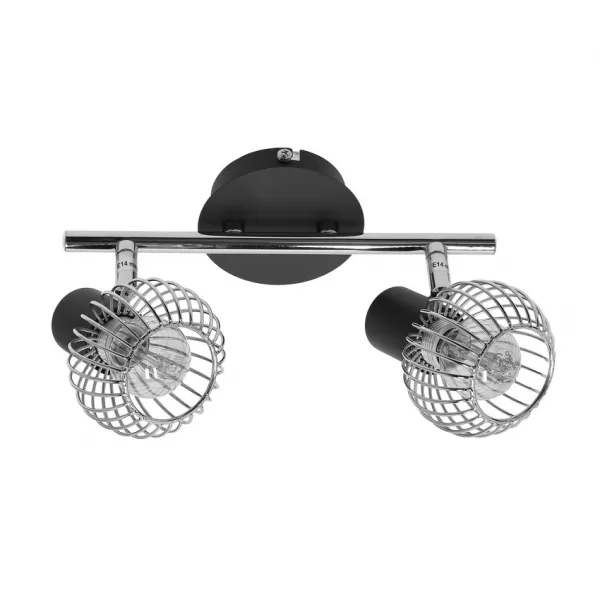 Nástenná lampa Oslo strip e14 čierna/chróm