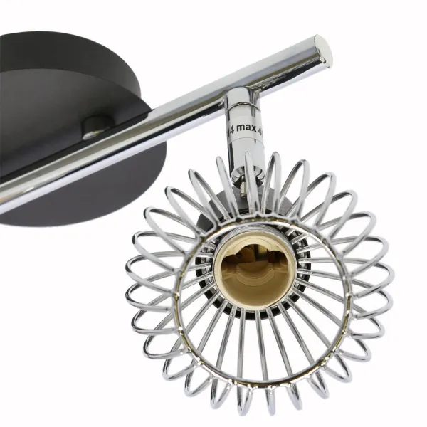 Nástenná lampa Oslo strip e14 čierna/chróm