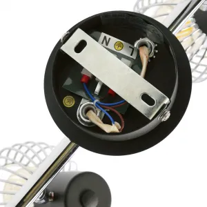 Nástenná lampa Oslo strip e14 čierna/chróm