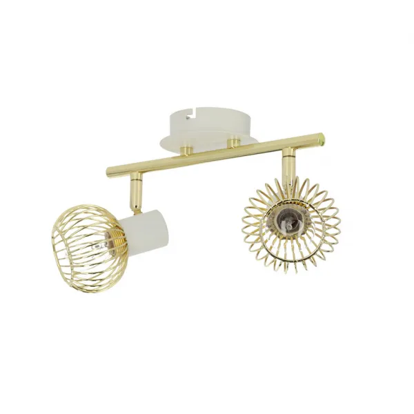 Nástenná lampa 2xE14 26cm Oslo Strip biela/zlatá