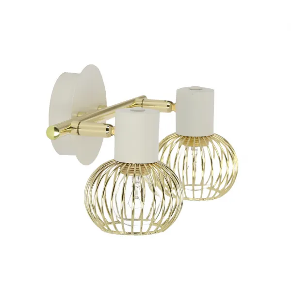 Nástenná lampa 2xE14 26cm Oslo Strip biela/zlatá