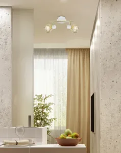 Nástenná lampa 2xE14 26cm Oslo Strip biela/zlatá