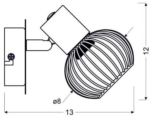 Nástenná lampa 1X40W E14 čierna/chróm OSLO