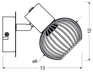 Nástenná lampa 1X40W E14 čierna/chróm OSLO