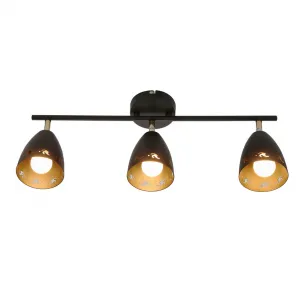 Stropná lampa 3xE14 70cm COTY STRIP ČIERNA