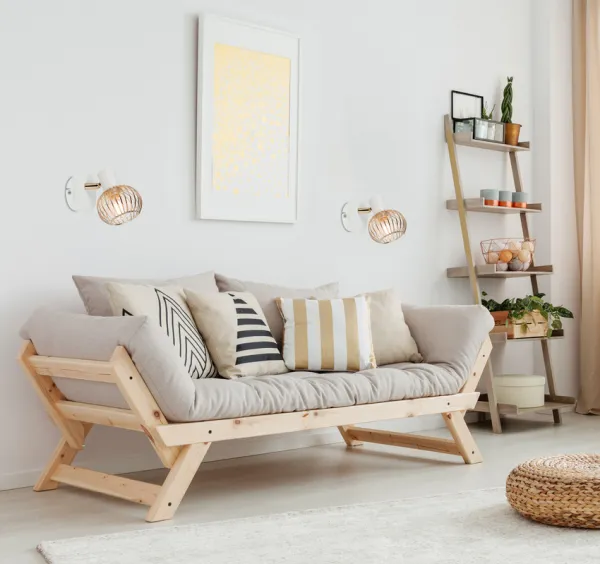 Nástenná lampa 1X40W E14 biela/zlatá OSLO