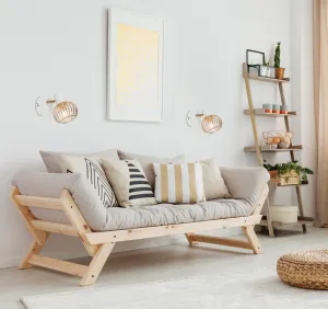 Nástenná lampa 1X40W E14 biela/zlatá OSLO
