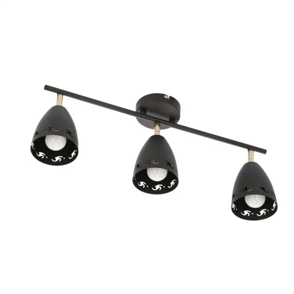 Stropná lampa 3xE14 70cm COTY STRIP ČIERNA