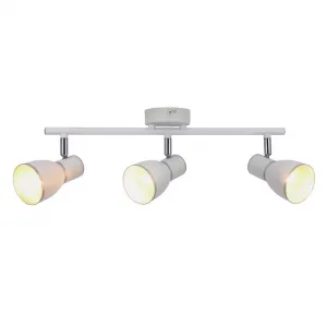Nástenná lampa 3X40W E14 biela/chróm