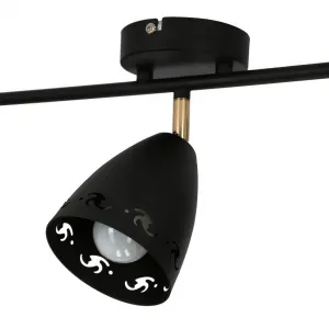 Stropná lampa 3xE14 70cm COTY STRIP ČIERNA