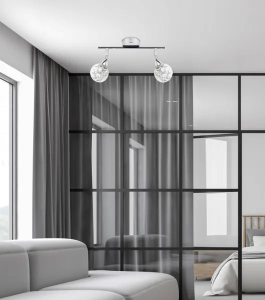 Stropné LED svietidlo SMD Bolo chróm