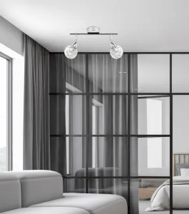 Stropné LED svietidlo SMD Bolo chróm