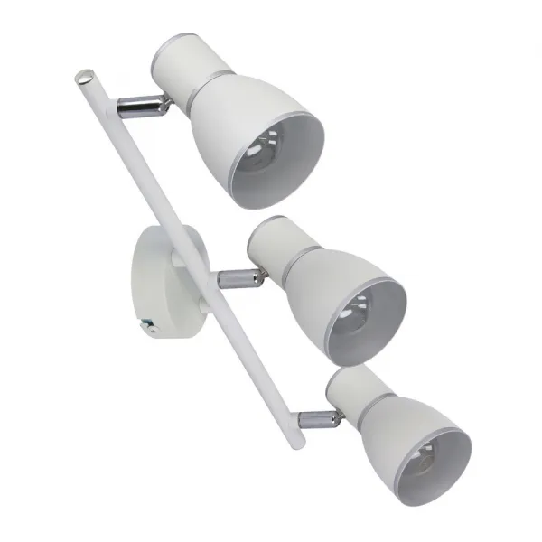 Nástenná lampa 3X40W E14 biela/chróm