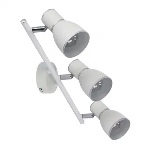Nástenná lampa 3X40W E14 biela/chróm