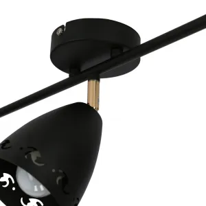 Stropná lampa 3xE14 70cm COTY STRIP ČIERNA