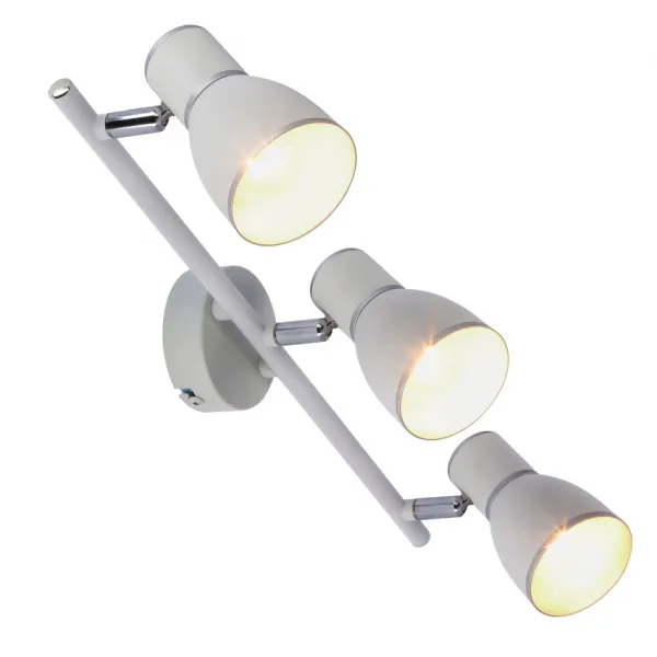 Nástenná lampa 3X40W E14 biela/chróm