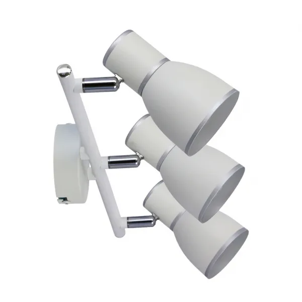 Nástenná lampa 3X40W E14 biela/chróm