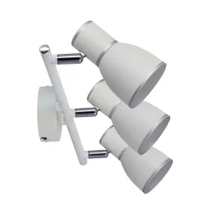 Nástenná lampa 3X40W E14 biela/chróm