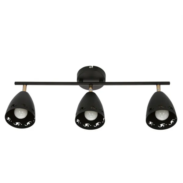 Stropná lampa 3xE14 70cm COTY STRIP ČIERNA