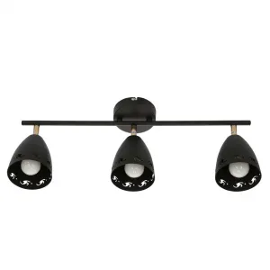 Stropná lampa 3xE14 70cm COTY STRIP ČIERNA