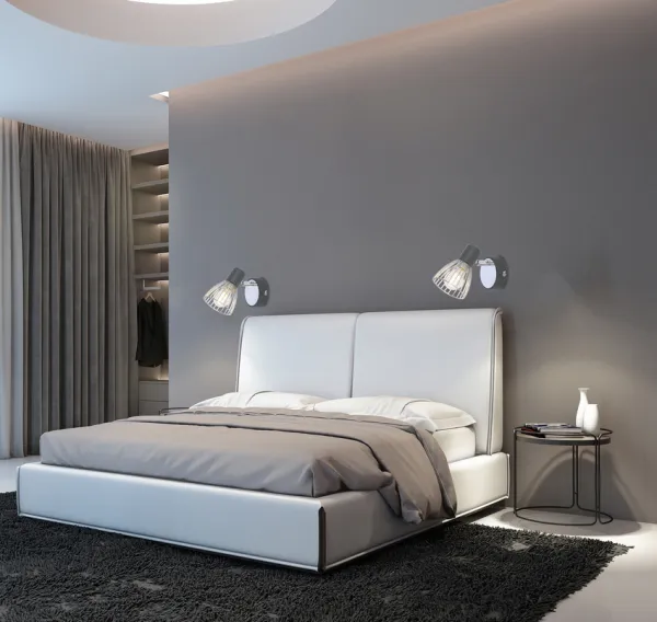Nástenná lampa 1X40W E14 čierna + chróm MODO