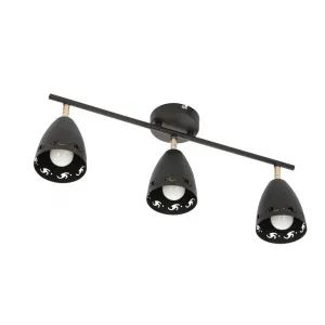 Stropná lampa 3xE14 70cm COTY STRIP ČIERNA