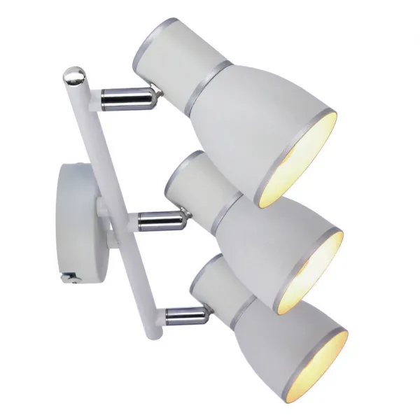 Nástenná lampa 3X40W E14 biela/chróm
