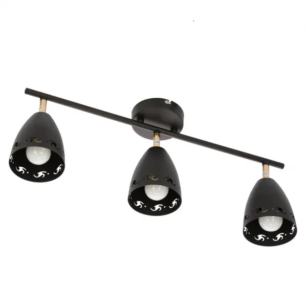 Stropná lampa 3xE14 70cm COTY STRIP ČIERNA