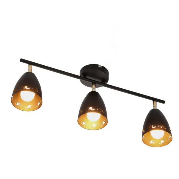 Stropná lampa 3xE14 70cm COTY STRIP ČIERNA