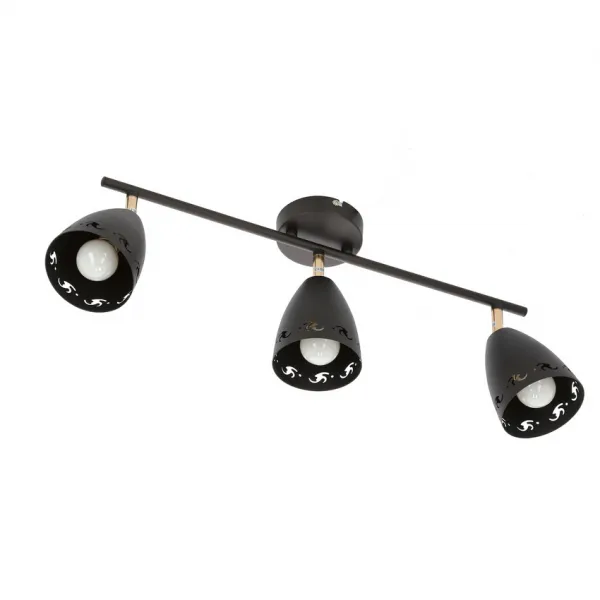 Stropná lampa 3xE14 70cm COTY STRIP ČIERNA