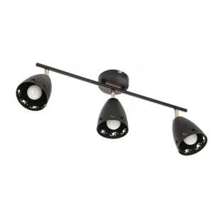 Stropná lampa 3xE14 70cm COTY STRIP ČIERNA