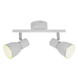 Nástenná lampa 2X40W E14 biela/chrómová FIDO
