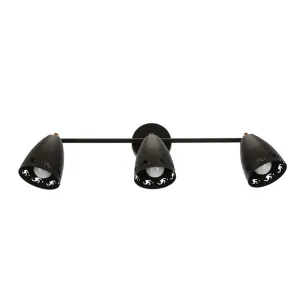 Stropná lampa 3xE14 70cm COTY STRIP ČIERNA