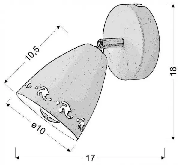 Nástenná lampa coty e14 biela matná