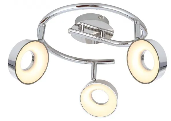 Špirálová stropná lampa 3X4W LED chróm 3000K ISLA