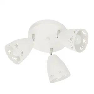 Stropná lampa Coty 3xE14 biela matná