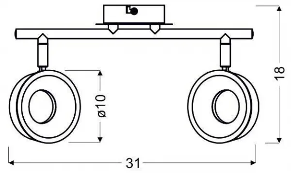 Lampa Isla LED chróm 3000K