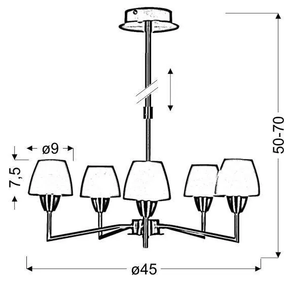 Stropná lampa Togo G9 Matt Nickel Výpredaj