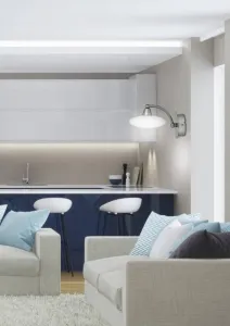 Nástenná lampa 1X40W G9 saténový nikel+biele sklo ELISA