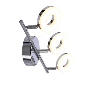 Nástenná LED pásová lampa 3X5W chróm THEMA