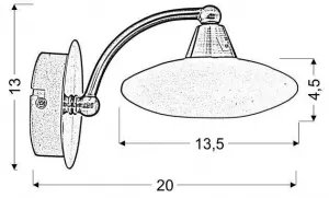 Nástenná lampa 1X40W G9 saténový nikel+biele sklo ELISA