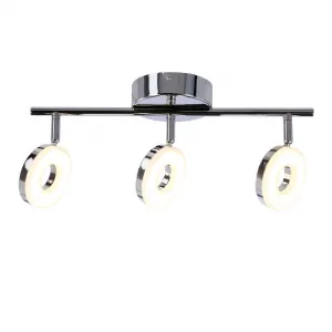 Nástenná LED pásová lampa 3X5W chróm THEMA
