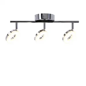 Nástenná LED pásová lampa 3X5W chróm THEMA