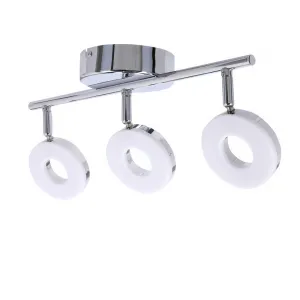 Nástenná LED pásová lampa 3X5W chróm THEMA