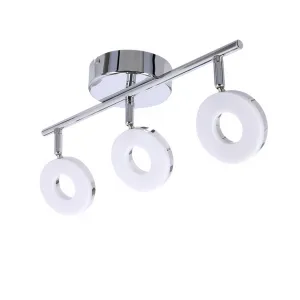 Nástenná LED pásová lampa 3X5W chróm THEMA