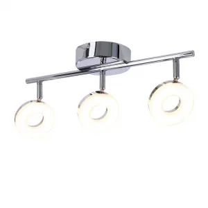 Nástenná LED pásová lampa 3X5W chróm THEMA
