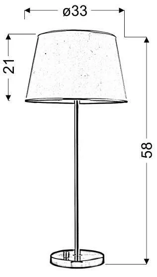 Patinovaná kancelárska stolová lampa 40W E14 Ibis